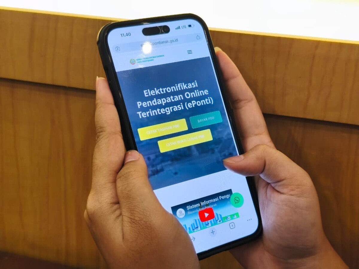 Aplikasi e-Ponti  sebagai akses untuk pembayaran pajak secara online.
