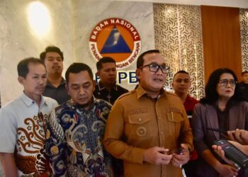 Bupati Kubu Raya Sujiwo melakukan kunjungan kerja ke kantor Badan Nasional Penanggulangan Bencana (BNPB) RI di Jakarta pada Selasa (18/11/2025).