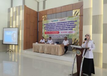 Kepala DPMPTSP Kota Pontianak Erma Suryani saat menyampaikan sosialisasi dan pendampingan penyediaan layanan perizinan berusaha melalui OSS-RBA.