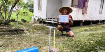 Proyek pembangunan SPAM di salah satu Desa di Kapuas Hulu mulai rampung. Ist