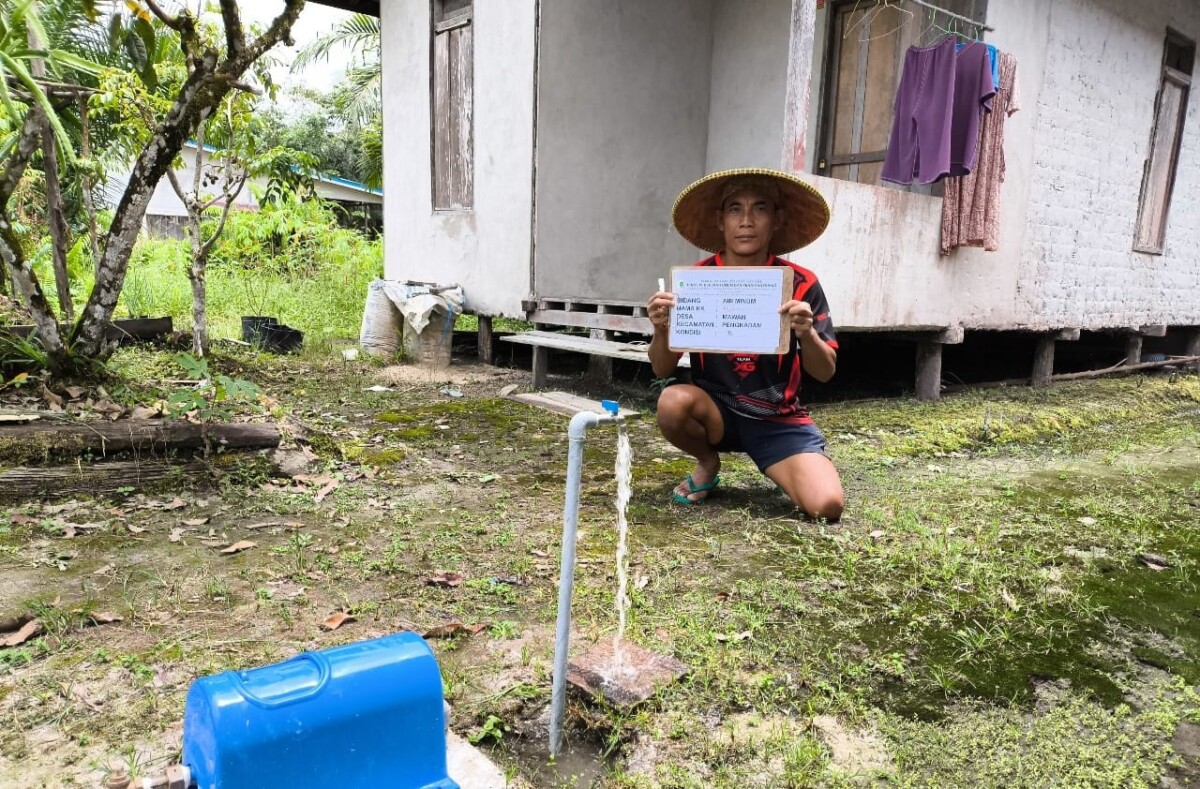 Proyek pembangunan SPAM di salah satu Desa di Kapuas Hulu mulai rampung. Ist