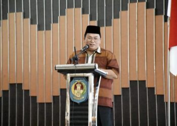 Wabup Sukiryanto saat menghadiri Pelantikan dan Rapat Kerja DPD Badan Komunikasi Pemuda Remaja Masjid Indonesia (BKPRMI) Kabupaten Kubu Raya Periode 2025–2029
