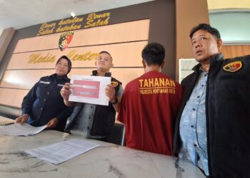 MS alias I (32) pelaku pembacokan terhadap MF (14), seorang pelajar asal Pontianak Barat