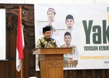 Wakil Wali Kota Pontianak Bahasan saat memberikan arahan pada puncak Hari Lahir Yakorma XIII.