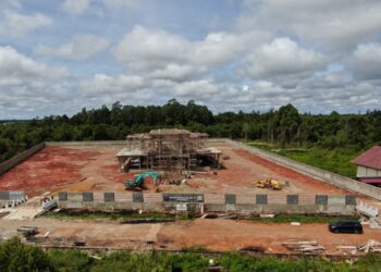 Bangunan kantor Imigrasi Putussibau yang dibangun pada tahun 2024 sempat terhenti di tahun 2025 karena efesiensi anggaran. Ist