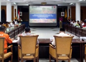 Rapat Koordinasi Pengendalian dan Penanganan Karhutla di Balairung Setia, Kantor Bupati Mempawah. (Foto Prokopim Mempawah)