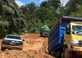 Kondisi ruas jalan Provinsi di Kabupaten Ketapang yang rusak berat. Foto: Istimewa.