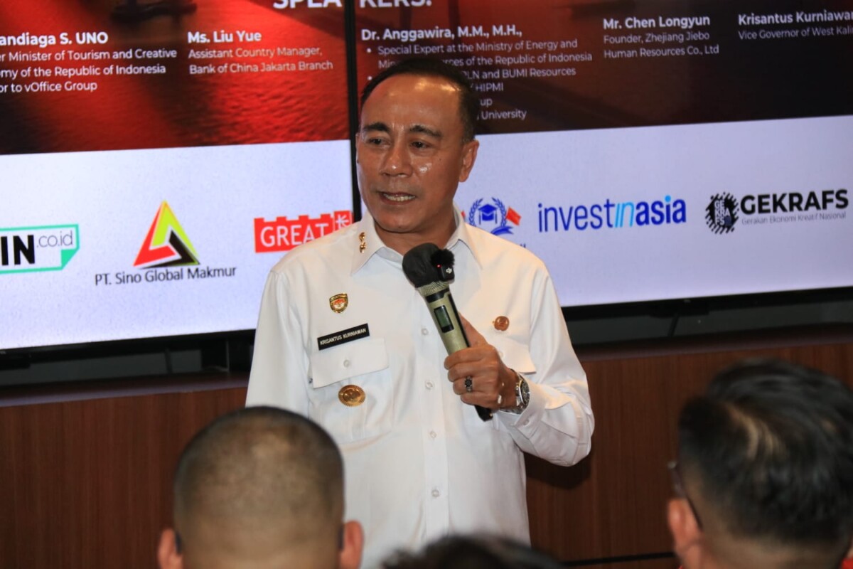 Wakil Gubernur Kalimantan Barat, Krisantus Kurniawan, menghadiri forum investasi bertajuk Your Gateway to Investing in Indonesia yang berlangsung di vOffice Indonesia HQ, Centennial Tower Lantai 29, Jalan Gatot Subroto Kav. 23, Jakarta, Selasa (13/1/2026).