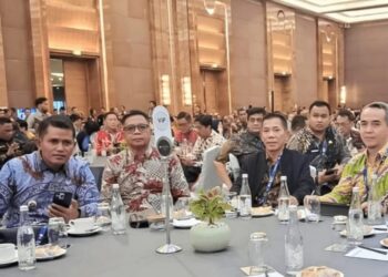 Wakil Bupati Ketapang, Jamhuri Amir bersama jajaran kepala daerah mengikuti Rakornas, Kamis (15/01/2026). Foto: Ist.