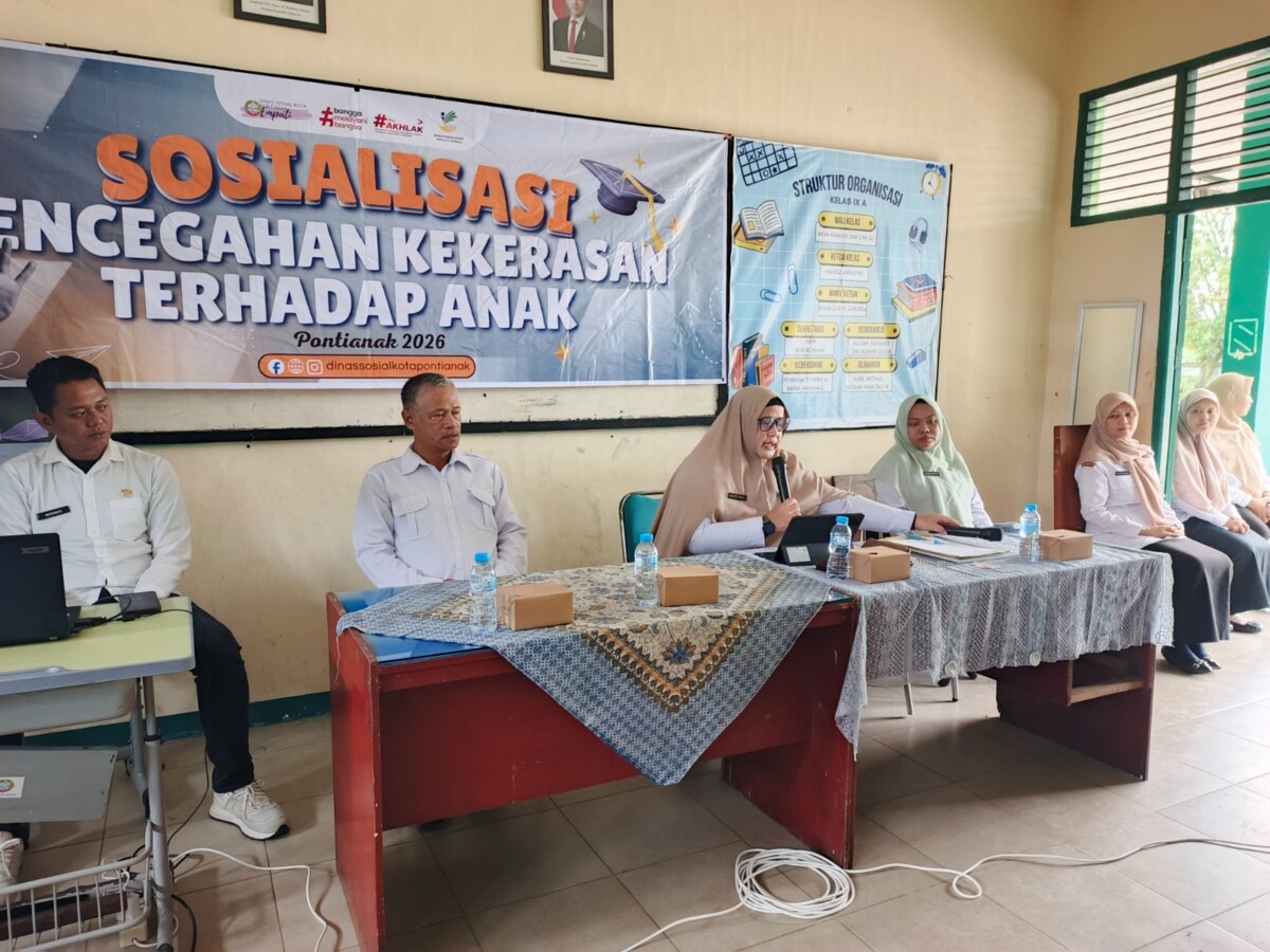 Dinas Sosial Kota Pontianak menggelar Sosialisasi Pencegahan Kekerasan terhadap anak di sekolah-sekolah.