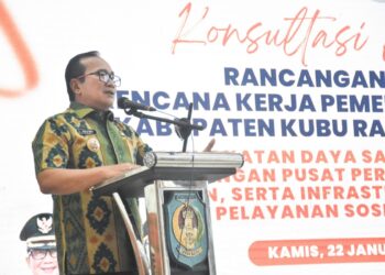 Bupati Kubu Raya Sujiwo di Sungai Raya, Kamis (22/1/2026).