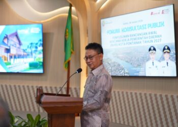 Wali Kota Pontianak Edi Rusdi Kamtono membuka Forum Konsultasi Publik penyusunan RKPD Kota Pontianak Tahun 2027.