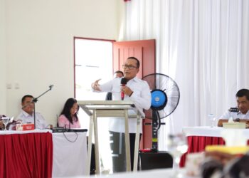 Sujiwo, saat menghadiri Musyawarah Perencanaan Pembangunan (Musrenbang) tingkat Kecamatan Sungai Kakap yang digelar di Aula Serbaguna Kecamatan Sungai Kakap, Rabu (28/1/2026).