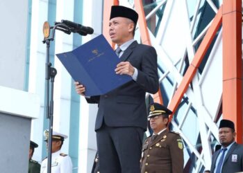 Sekda Ketapang Repalianto membacakan amanat Gubernur Kalimantan Barat, Rabu (28/1/2026).(Foto: Prokopim Pemkab Ketapang).