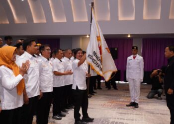 Prosesi pelantikan kepengurusan KONI Kota Pontianak masa bakti 2025-2029.