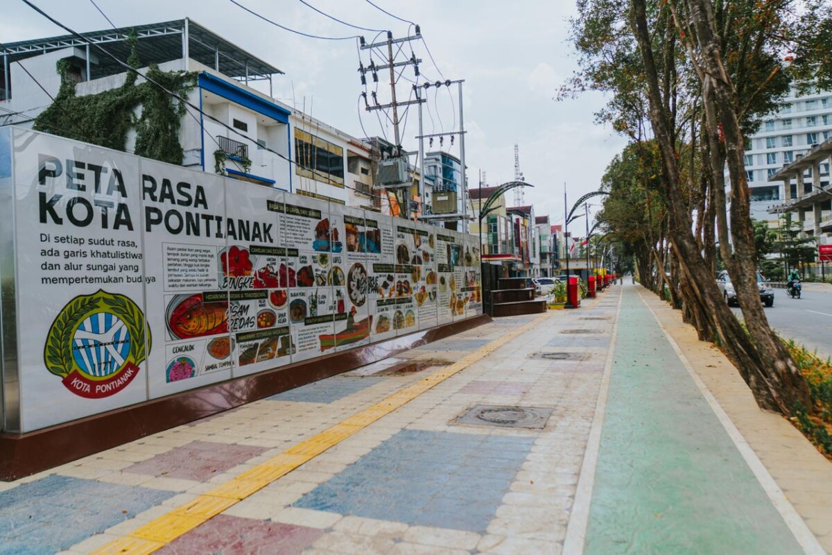 Pemkot Pontianak Tata Trotoar MT Haryono, Peta Rasa Jadi Strategi Branding Kota