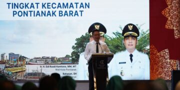 Wali Kota Pontianak, Edi Rusdi Kamtono saat membuka Musrenbang RKPD Pontianak Barat 2027 di Hotel Golden Tulip, Selasa (10/2/2026).