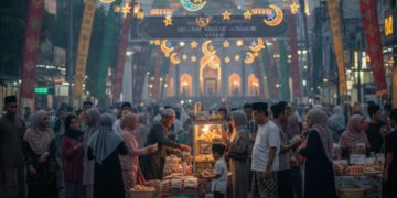 Ilustrasi memeriahkan bulan Ramadan.