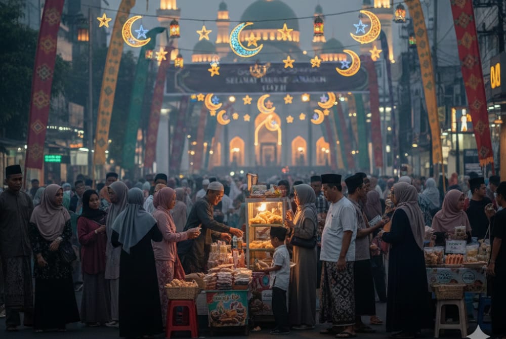 Ilustrasi memeriahkan bulan Ramadan.