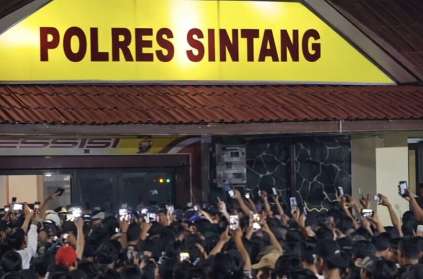 Suasana di Polres Sintang pada Sabtu, 28 Februari 2026.
