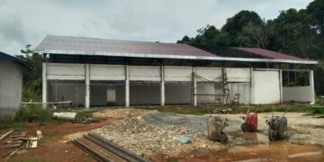 Pembangunan KDMP di Desa Malapi Kecamatan Putussibau Selatan hingga hari masih proses pembangunan. Ist