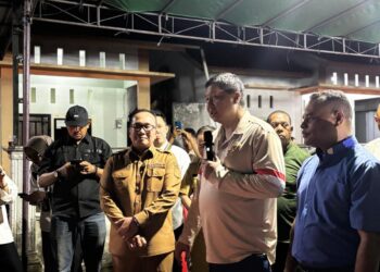 Menteri Perumahan dan Kawasan Permukiman (PKP), Maruarar Sirait, meninjau progres pembangunan Gereja Katolik Santo Petrus dan Paulus di Desa Kapur, Kecamatan Sungai Raya, Senin (2/3/2026).
