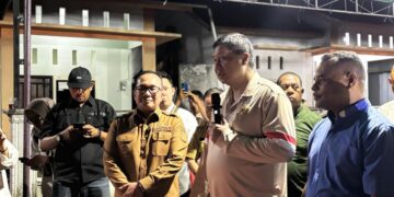 Menteri Perumahan dan Kawasan Permukiman (PKP), Maruarar Sirait, meninjau progres pembangunan Gereja Katolik Santo Petrus dan Paulus di Desa Kapur, Kecamatan Sungai Raya, Senin (2/3/2026).