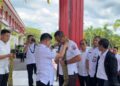 Bupati Sambas H. Satono, S.Sos.I., M.H menerima kunjungan kerja Sekretaris Badan Nasional Pengelola Perbatasan (BNPP) RI, Makhruzi Rahman, Rabu (4/3/2026).