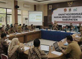 Rapat koordinasi dan evaluasi pelaksanaan Program MBG di Ketapang, Kamis (05/03/2026).