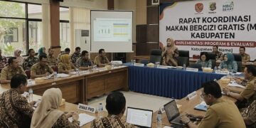 Rapat koordinasi dan evaluasi pelaksanaan Program MBG di Ketapang, Kamis (05/03/2026).