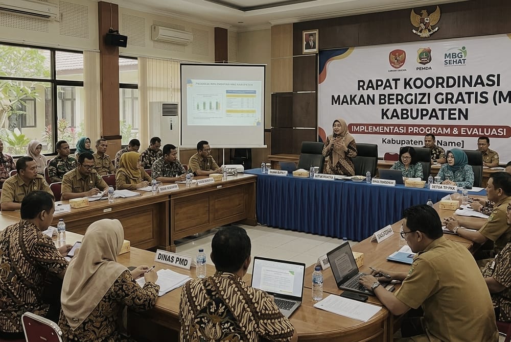 Rapat koordinasi dan evaluasi pelaksanaan Program MBG di Ketapang, Kamis (05/03/2026).