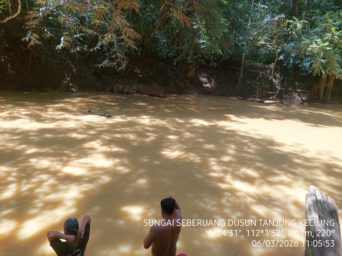 Kondisi sungai Seberuang Kecamatan Seberuang Kabupaten Kapuas Hulu makin parah. Diduga adanya kegiatan PETI di wilayah tersebut. Ist