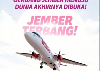 Flyer penerbangan Bali -Jember PP dengan maskapai Wings Air (foto: istimewa)