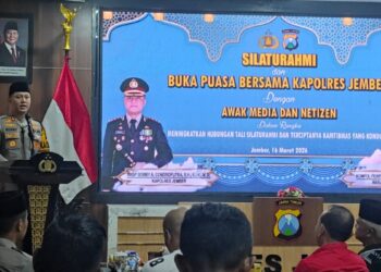 Silaturahmi dan Buka Puasa Kapolres Jember dengan Awak Media dan Nitizen (foto: Jurnalis.co.id/Sigit)