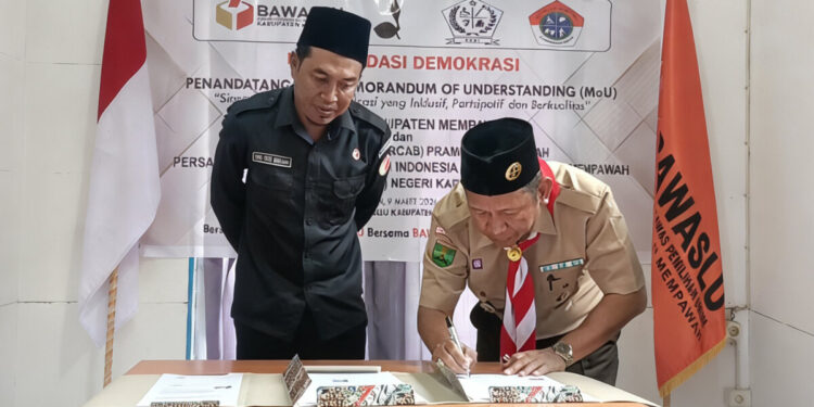 MoU Bawaslu Mempawah, Kwarcab Mempawah Dukung Penguatan Demokrasi melalui pengawasan