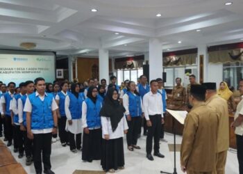 MoU bersama BPJS Ketenagakerjaan Cabang Pontianak serta pengukuhan Agen PERISAI di Balairung Setia Kantor Bupati Mempawah. Foto Prokopim Mempawah