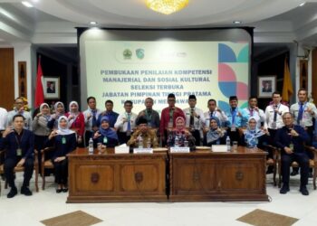 Assessment center Seleksi Terbuka Jabatan Pimpinan Tinggi Pratama Tahun 2026 di Aula Balairung Setia, Kantor Bupati Mempawah. Foto Prokopim