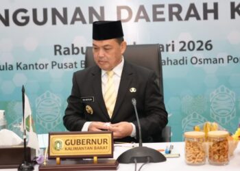 Gubernur Kalimantan Barat, Ria Norsan, memimpin Rapat Umum Pemegang Saham (RUPS) Tahunan Tahun Buku 2025 Bank Kalbar, Rabu, 11 Februari 2026.