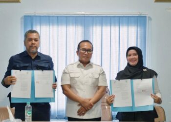 Sujiwo saat menghadiri penandatanganan Perjanjian Kerja Sama Bisnis dan Peningkatan Kapasitas kedua perusahaan daerah tersebut, Rabu (1/4/2026).