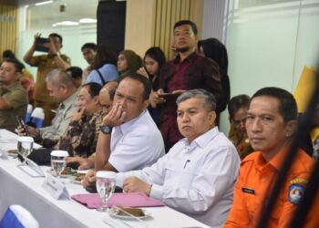 Sekda Yusran mengikuti Rakornas Antisipasi dan Pengendalian Karhutla di Aula Kementerian Lingkungan Hidup, Jakarta, 7 April 2026.