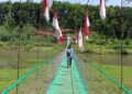 Jembatan Gantung di Desa Ternyang, Kecamatan Sumberpucung, Kabupaten Malang