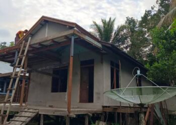 Salah satu rumah di Kabupaten Kapuas Hulu yang mendapatkan program BSPS pada tahun 2025.