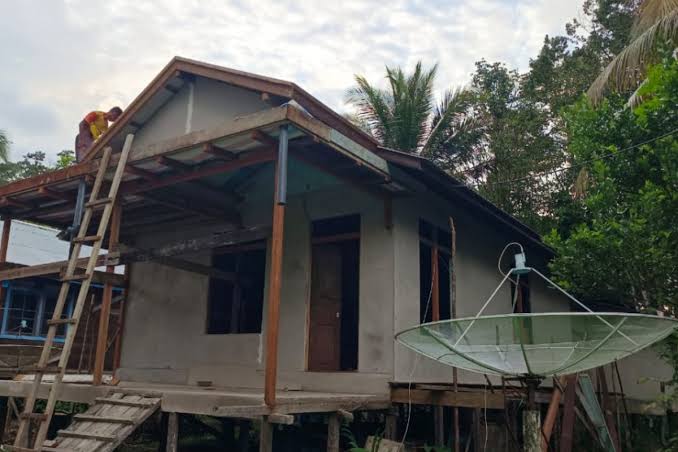 Salah satu rumah di Kabupaten Kapuas Hulu yang mendapatkan program BSPS pada tahun 2025.