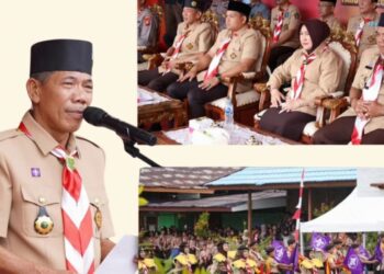 Wakil Bupati Ketapang, Jamhuri Amir, menghadiri sekaligus memberikan sambutan pada perayaan HUT GUDEP 42 dan KKP, Minggu, 17 Mei 2026.