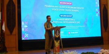 Wali Kota Pontianak, Edi Rusdi Kamtono, membuka Workshop Pengembangan Talenta Industri Kreatif dan Kurasi Mentor serta AI di Aula Kantor Perwakilan Bank Indonesia Kalimantan Barat, Selasa, 12 Mei 2026.