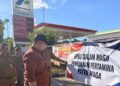 Bupati Ketapang, Alexander Wilyo, meninjau langsung SPBU Sungai Laur yang saat ini sedang masa pembinaan Pertamina, Selasa, 9 Juni 2026.