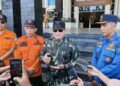 Bupati Kubu Raya, Sujiwo, diwawancarai wartawan usai apel kesiapsiagaan Karhutla, Selasa, 9 Juni 2026. Foto: Syamsul Arifin/Jurnalis.co.id