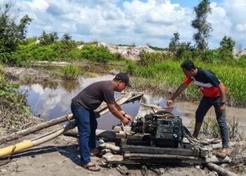 Satu unit dompeng diamankan Tim Unit Tindak Pidana Tertentu Polres Ketapang dari area HGU PT Nova Anugerah Abadi. Foto: Polres for Jurnalis.co.id