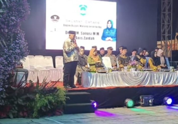 Bupati Malang Drs. H. M. Sanusi, M.M. hadiri Pawai Ta’aruf di Pondok Pesantren Bahrul Ulum Kecamatan Ngantang, Kabupaten Malang, Senin (15/6/2026) malam.

