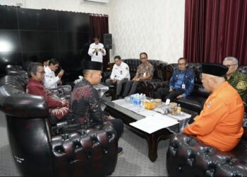 Pertemuan antara jajaran Pemerintah Kabupaten Malang dan pimpinan KPU Kabupaten Malang di ruang kerja Bupati Malang, Kamis (2/7/2026).